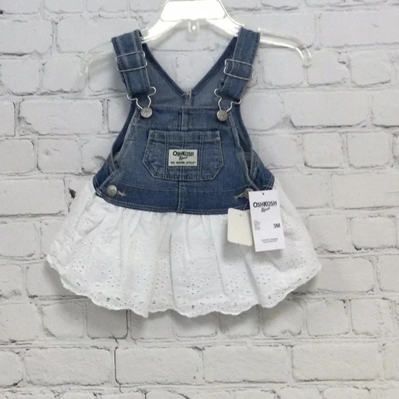 NWT OshKosh B’gosh 3M Overall Lace Dress - Picture 1 of 5
